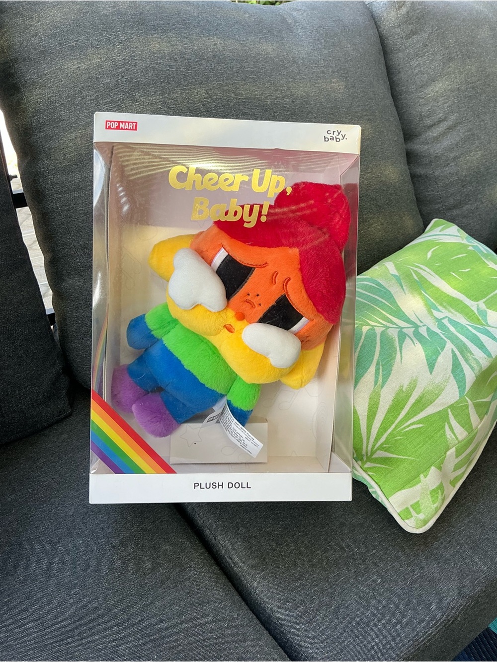 Cheer Up Baby! Rainbow Plush Doll Key & Card Holder - Multi (Pop Mart)